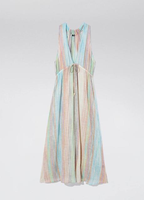 Imagen - Vestido largo con estampado a rayas viral