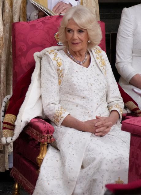 Imagen - Camila de Inglaterra en la coronación de Carlos III. Fuente: Gtres. 