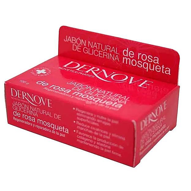 Jabón natural de glicerina y rosa mosqueta de Dernove