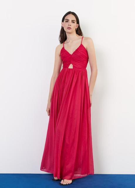 Imagen - Vestido con escote halter en coral de Tintoretto. Foto: El Corte Inglés.