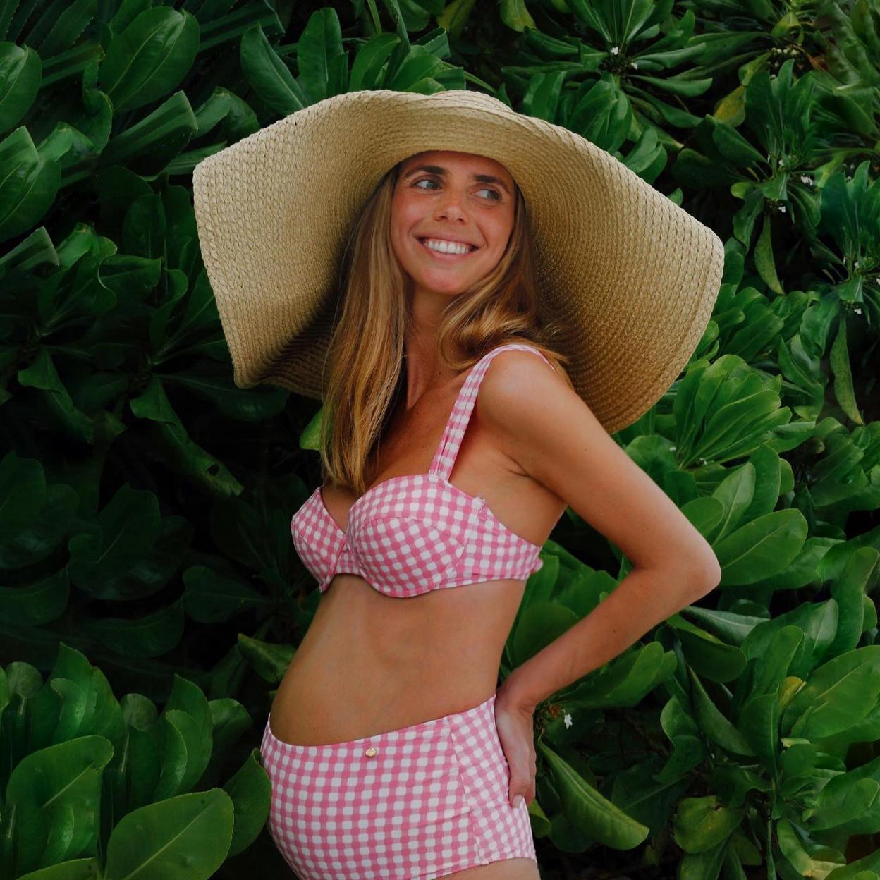 Lucía Bárcena en bikini embarazada