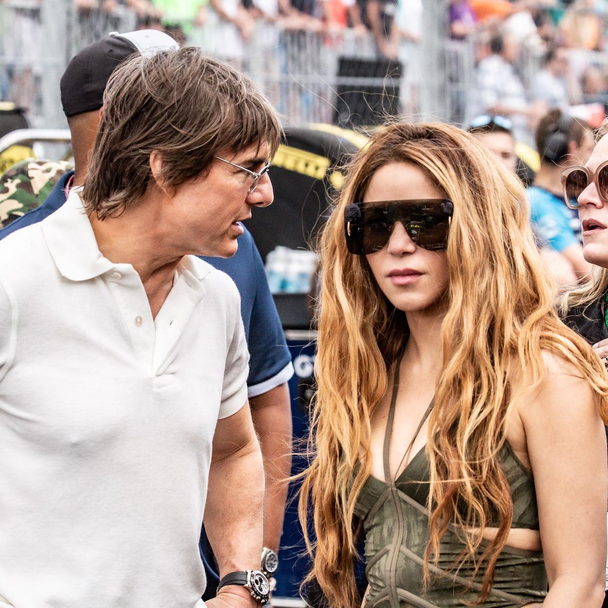 Tom Cruise y Shakira coincidieron en la celebración del Gran Prmeio de Fórmula 1 de Miami. 