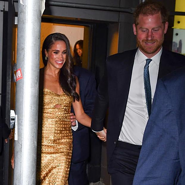 Meghan y Harry, momentos antes del accidente.