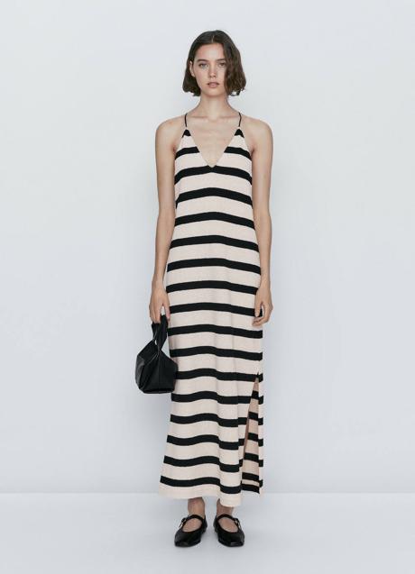 Imagen - Vestido largo con print de rayas