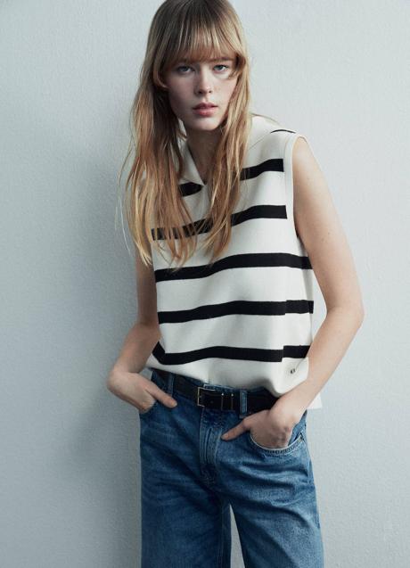 Imagen - Chaleco de punto a rayas