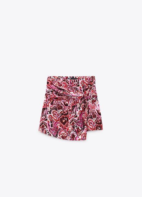 Imagen - Skort estampado con nudo de Zara, 25,95 euros.