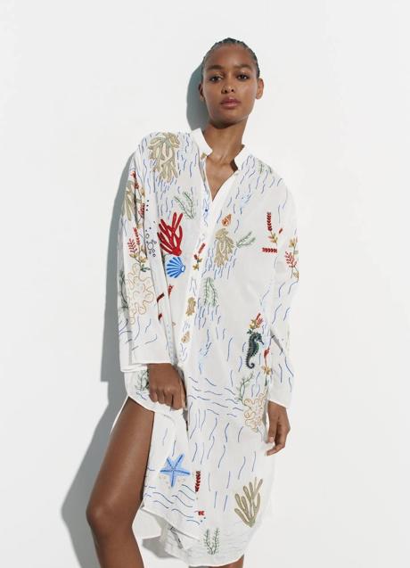 Imagen - Camisa larga con bordados