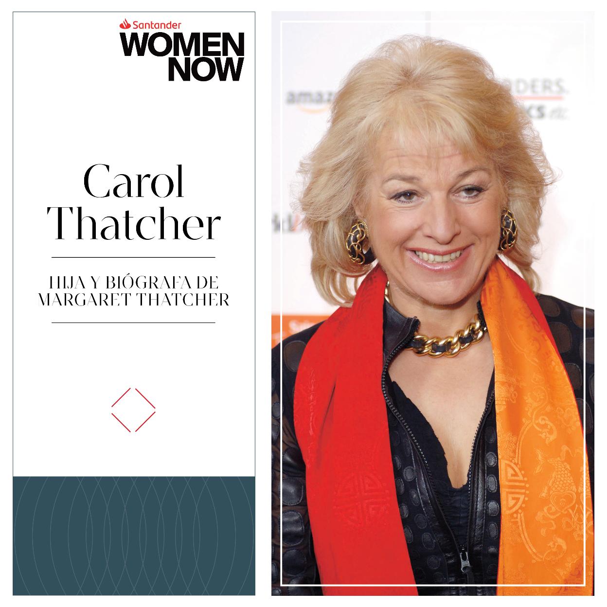 Carol Thatcher, hija y biógrafa de Margaret Thatcher. 