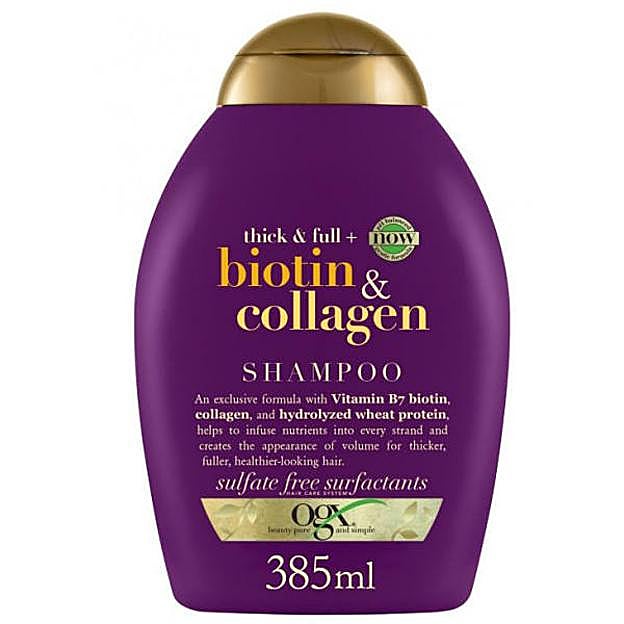 Biotin & Collagen Shampoo de OGX. Precio: 6,48 euros