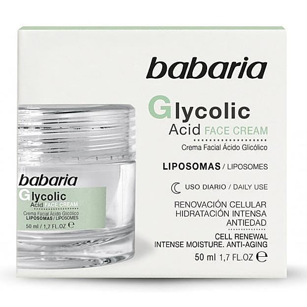 Crema facial Glycolic Acid de Babaria.