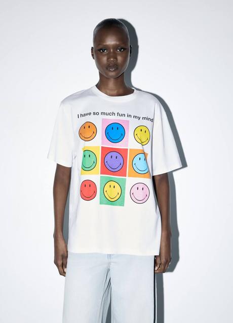 Imagen - Camiseta estampada con smileys