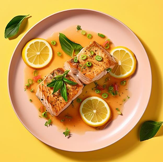 Salmón a la naranja. 