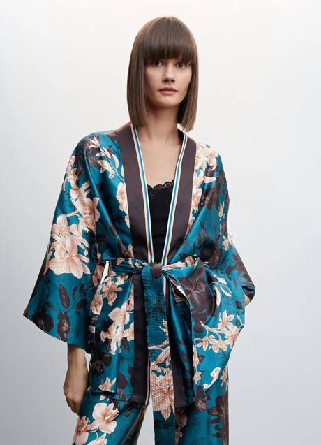 Imagen - Kimono satinado con cinturón