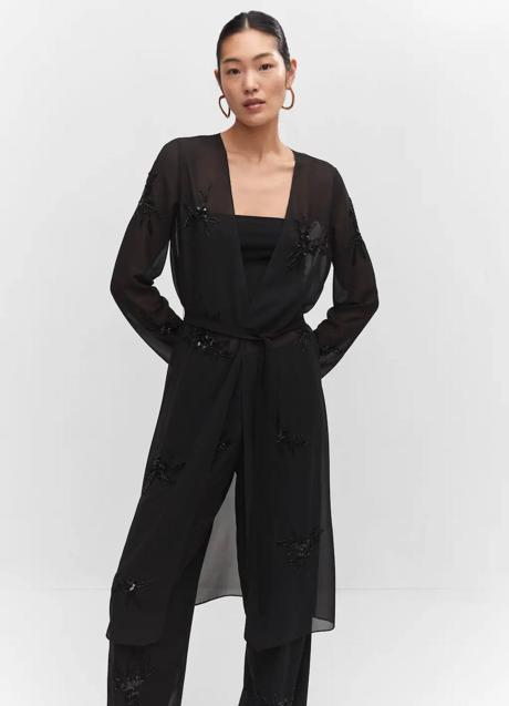 Imagen - Kimono semitransparente con abalorios