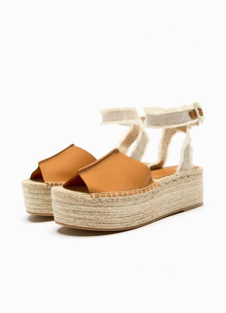 Imagen - Sandalias con plataforma de yute en tejido