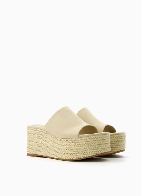 Imagen - Sandalias destalonadas con cuña de esparto
