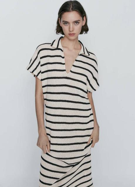 Imagen - Vestido de rayas tipo polo
