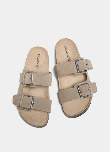 Imagen - Sandalias con hebillas en efecto serraje