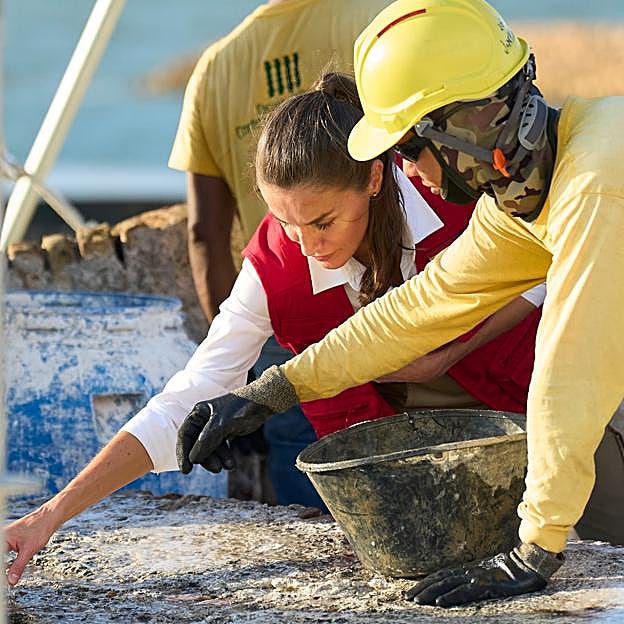 La reina Letizia en el Baluarte de Santa Catalina. 
