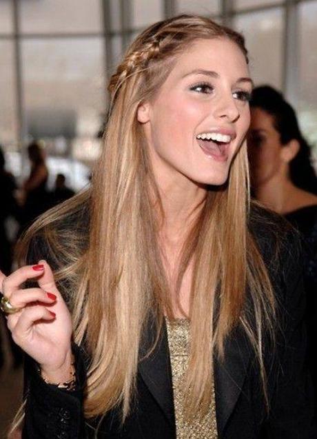 Imagen - Olivia Palermo con peinado para pelo liso suelto con dos trenzas