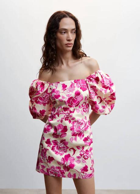 Imagen - Vestido rosa con mangas abullonadas