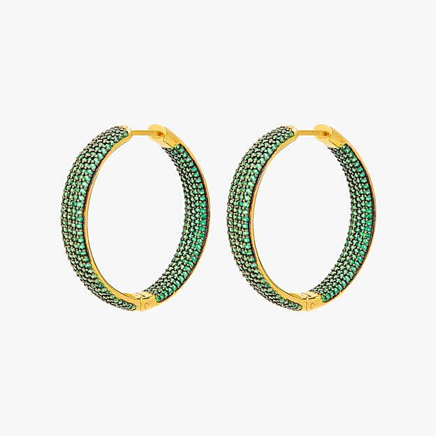 Imagen principal - Pendientes de aro de Briana y anillo y colgante con perlas, de Suma Cruz.