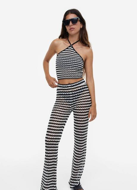 Imagen - Conjunto con estampado de rayas en crochet