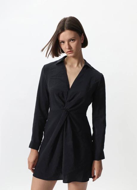Imagen - Vestido camisero negro