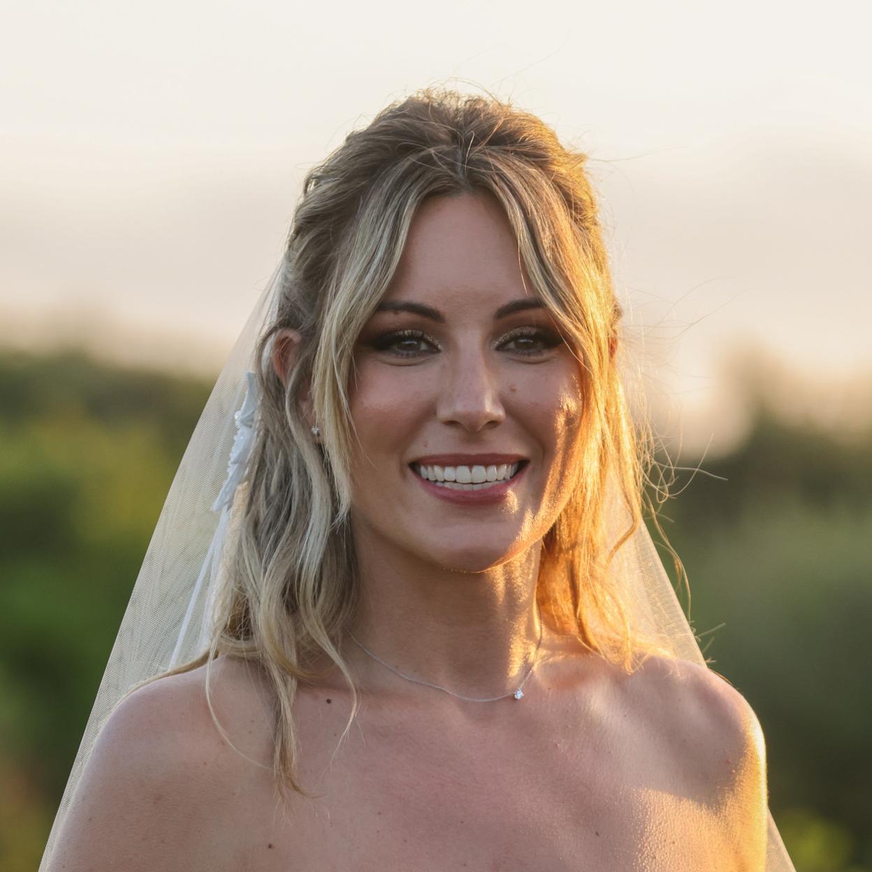 Edurne en su boda con David De Gea el 1 de julio de 2023, en Menorca.