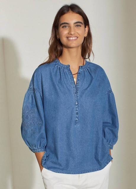 Imagen - Camisa vaquera con detalles bordados