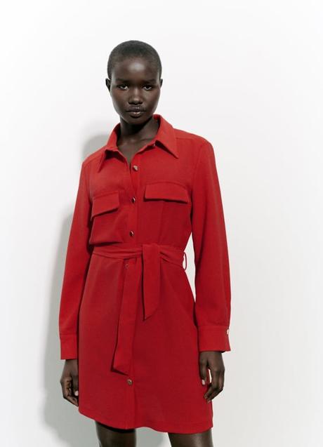 Imagen - El vestido rojo camisero de Zara.