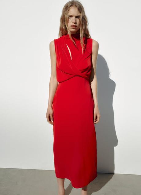 Imagen - El vestido rojo de invitada de Zara.