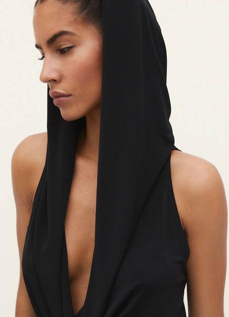 Imagen - Top con capucha y escote pronunciado cruzado