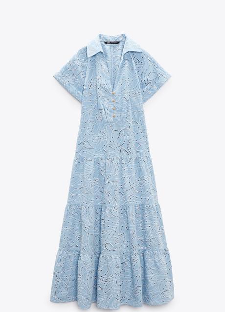 Imagen - Vestido con bordados de Zara. Foto: Zara.