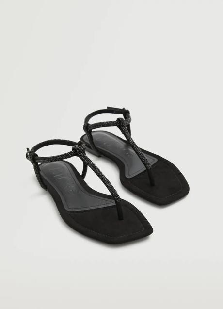 Imagen - Sandalias con tira y strass de Mango. Foto: Mango.