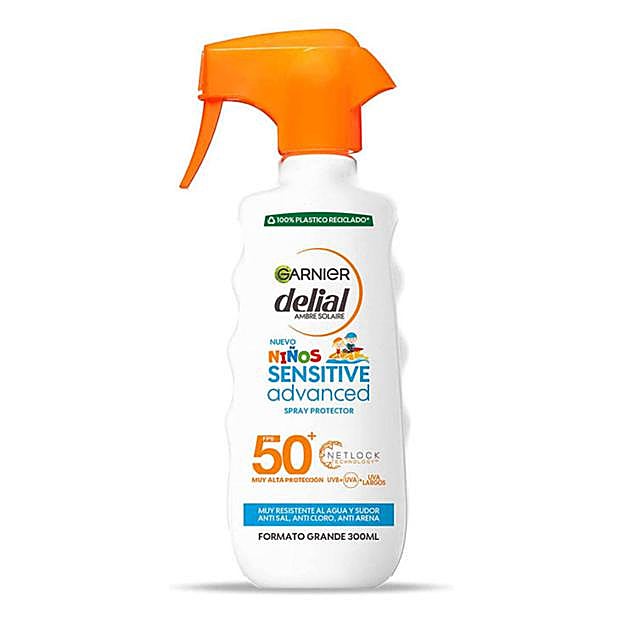 Delial Ambre Solaire Sesitive Advanced Niños SPF50+ de Garnier. Precio: 21,77 euros