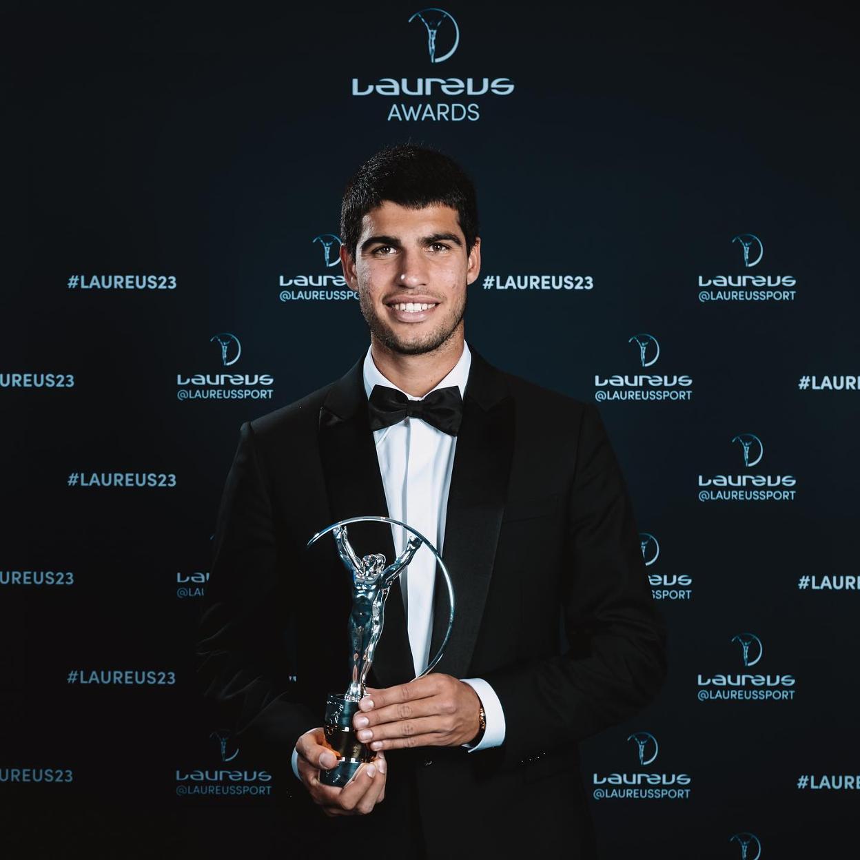Carlos Alcaraz ganador del Laureus 2023 al Deportista Revelación. /