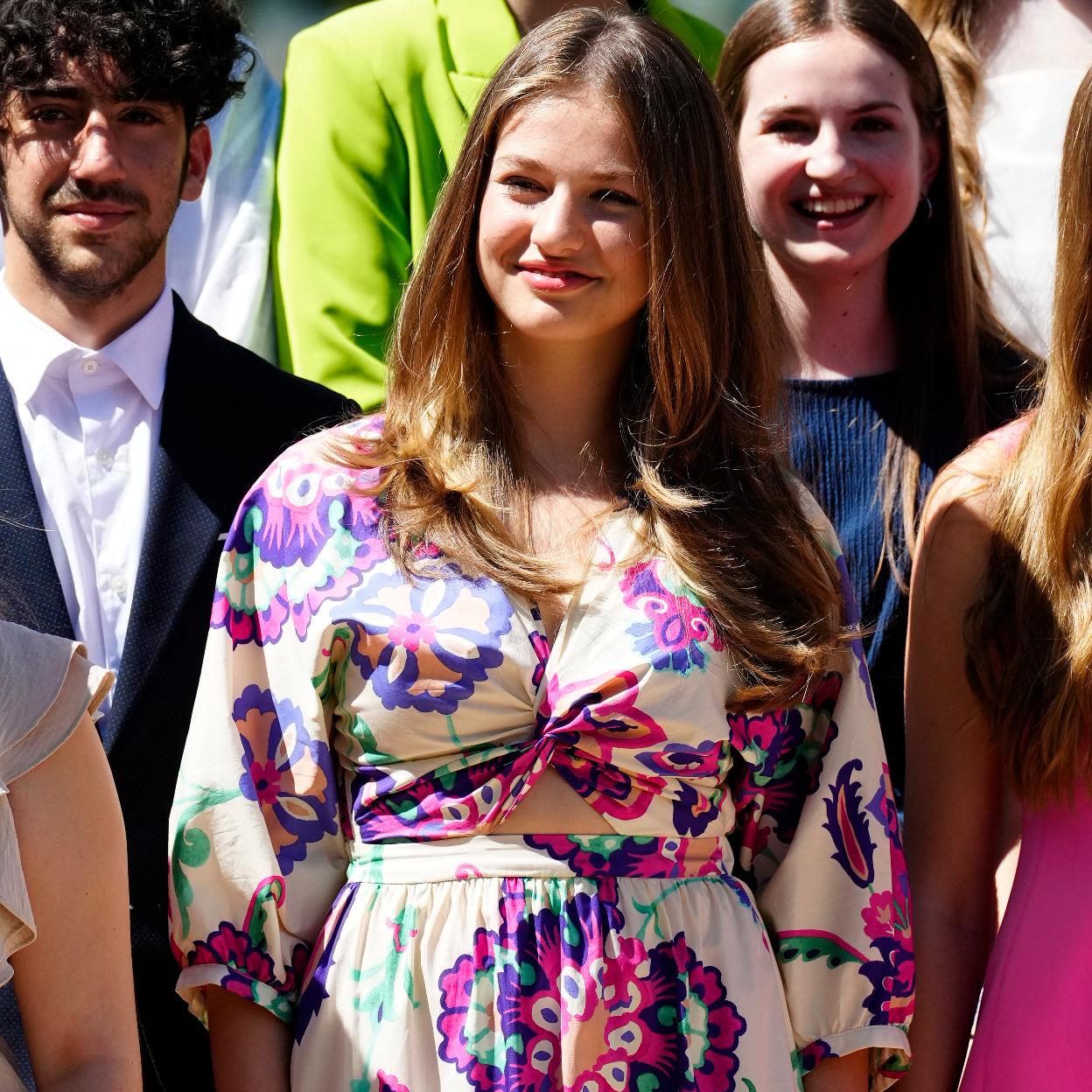 La princesa Leonor con un vestido de Zara.