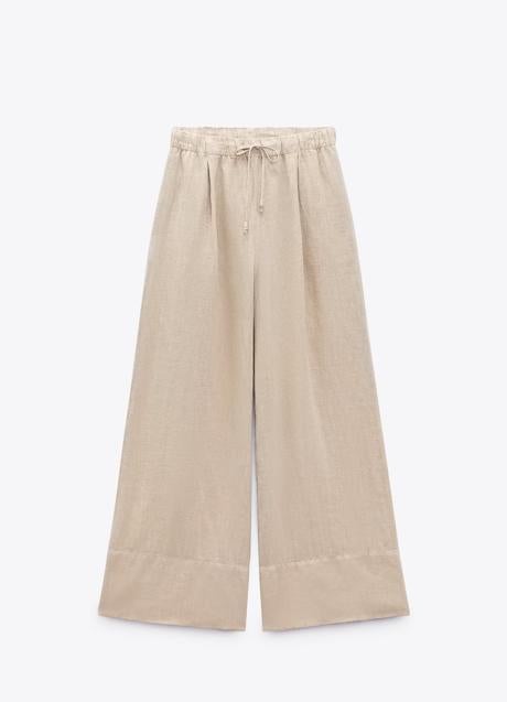 Imagen - Pantalones palazzo en lino de Zara. Foto: Zara.
