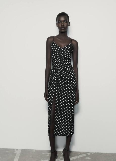 Imagen - Vestido de lunares con abertura en el bajo