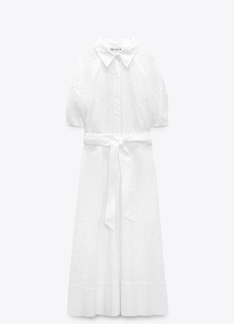 Imagen - Vestido blanco de Zara (22,95 euros). Foto: Zara.