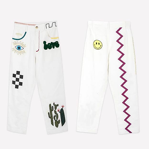 Los pantalones bordados de Michonet.