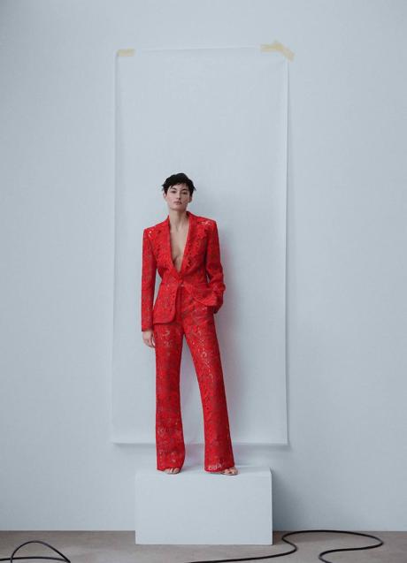 Imagen - Pantalón de encaje rojo