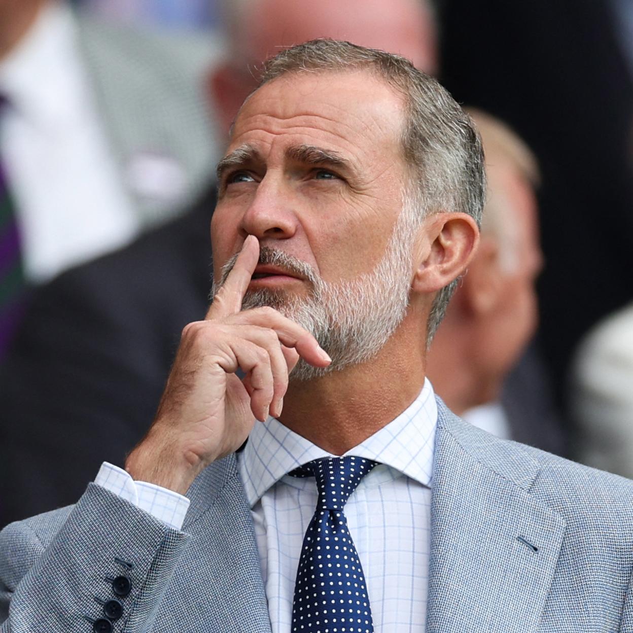 El rey Felipe en la final de Wimbledon. 