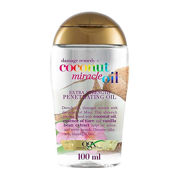 Tratamiento capilar con aceite de coco de OGX.