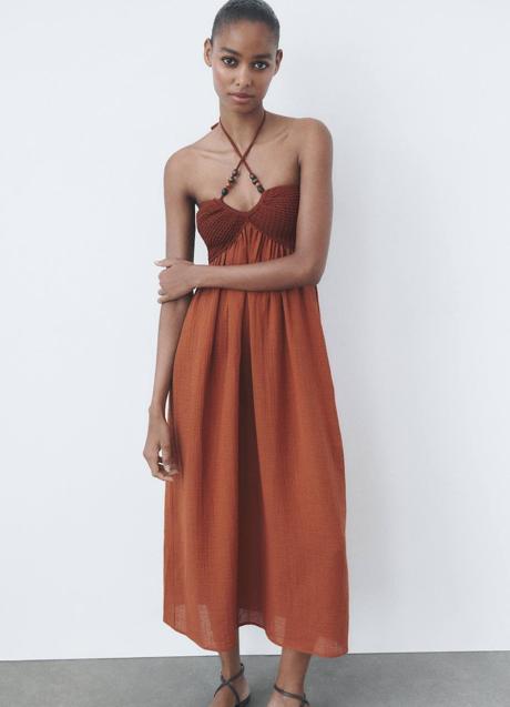 Imagen - Vestido midi combinado con punto