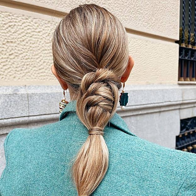 Peinado de trenza para invitadas de boda