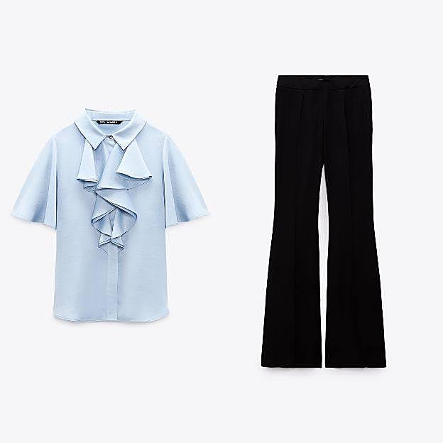 Blusa y pantalones de Zara