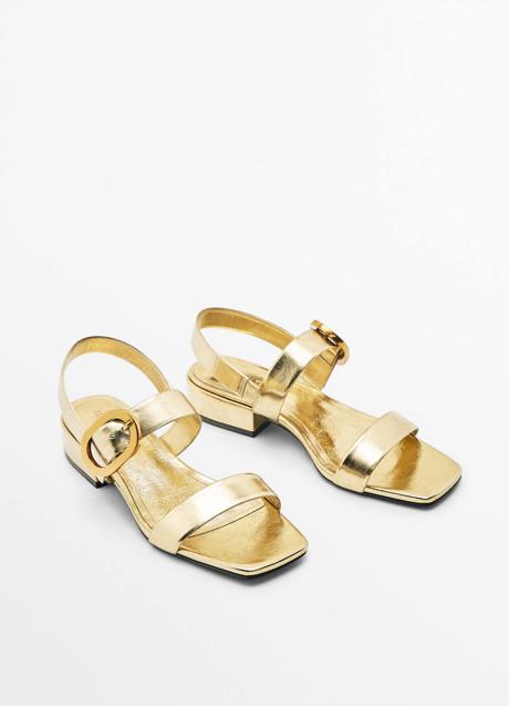 Imagen - Sandalias doradas de piel