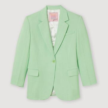 Imagen secundaria 1 - El bañador de Primark y los vaqueros y la blazer de Sandro.